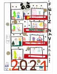 Mi edificio en Navidad. Abril Meana Vicente. 8 años