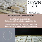 Cartel exposición: Dos ciudades de la Ilustración: Puerto de la Paz y Nueva Sangüesa