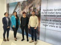 Juana Otxoa-Errarte, Azahara Domíguez, Oihana Santolaria e Iñigo Peñalba